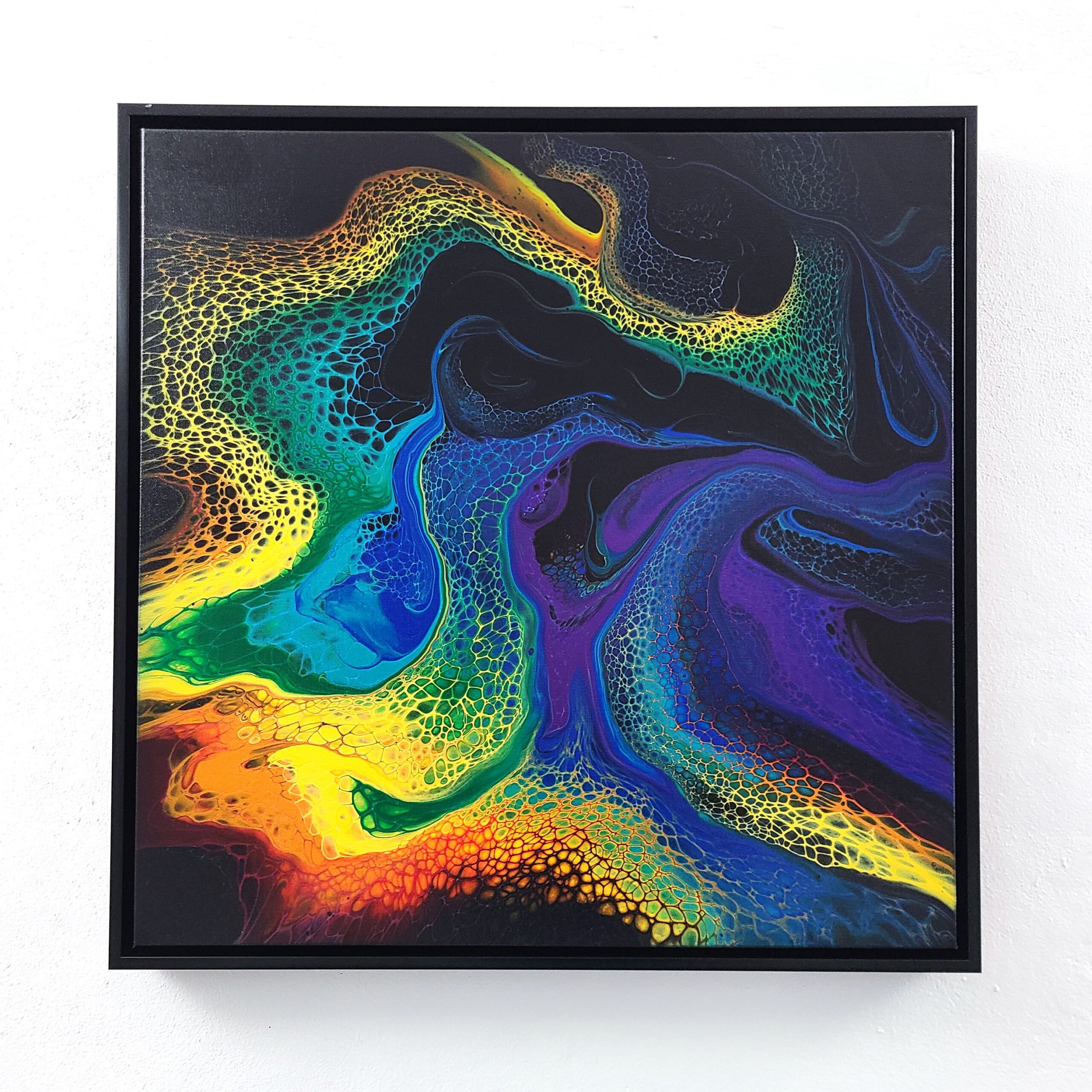 rainbow square painting
